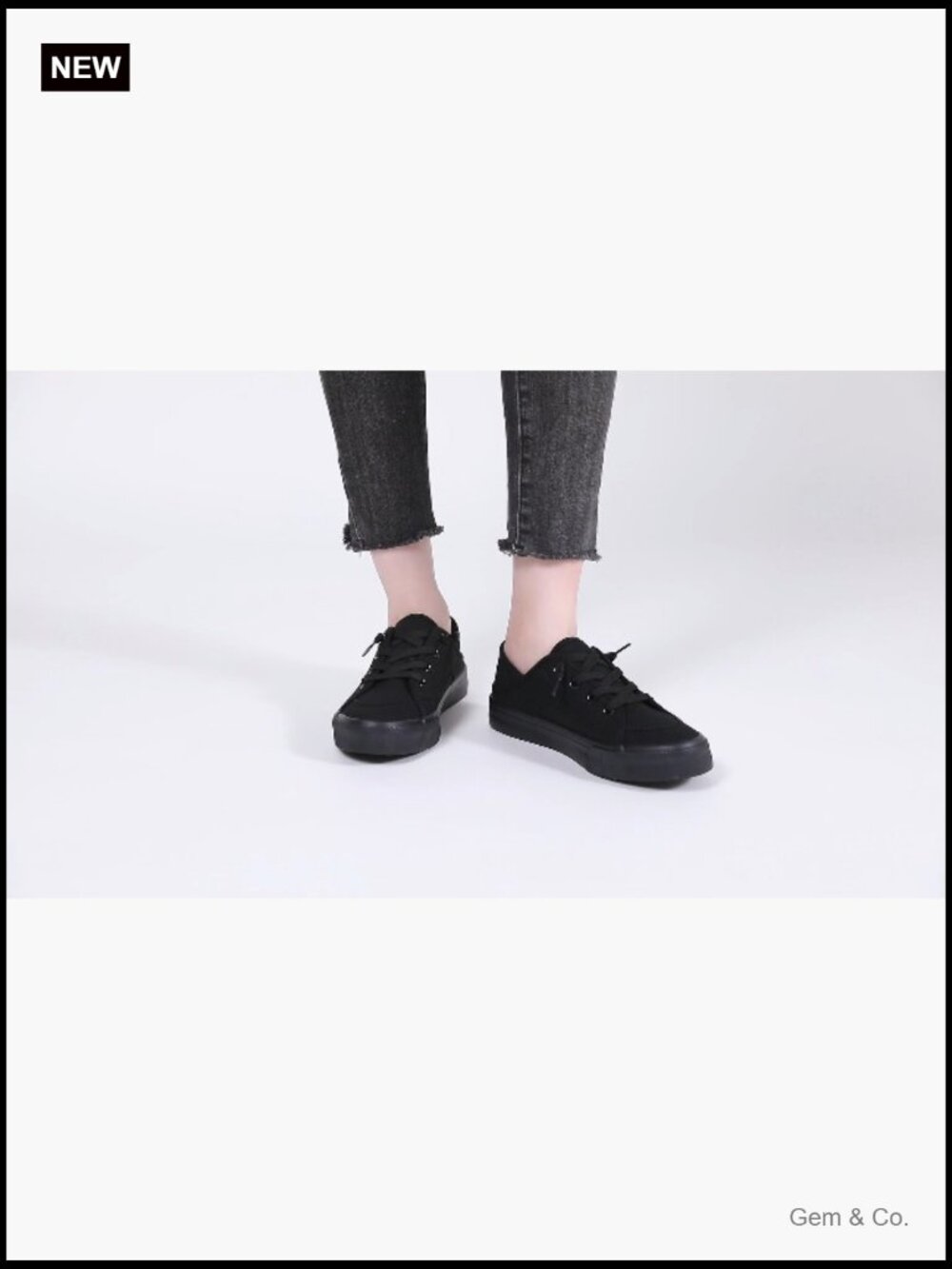 Women's Slip On Canvas Sneakers Loafers Non Slip Fashion Shoes - Picture 7 of 7
